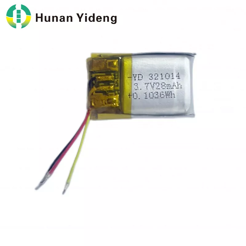 321014 28mah 3,7V ladattava pieni prismaattinen akku