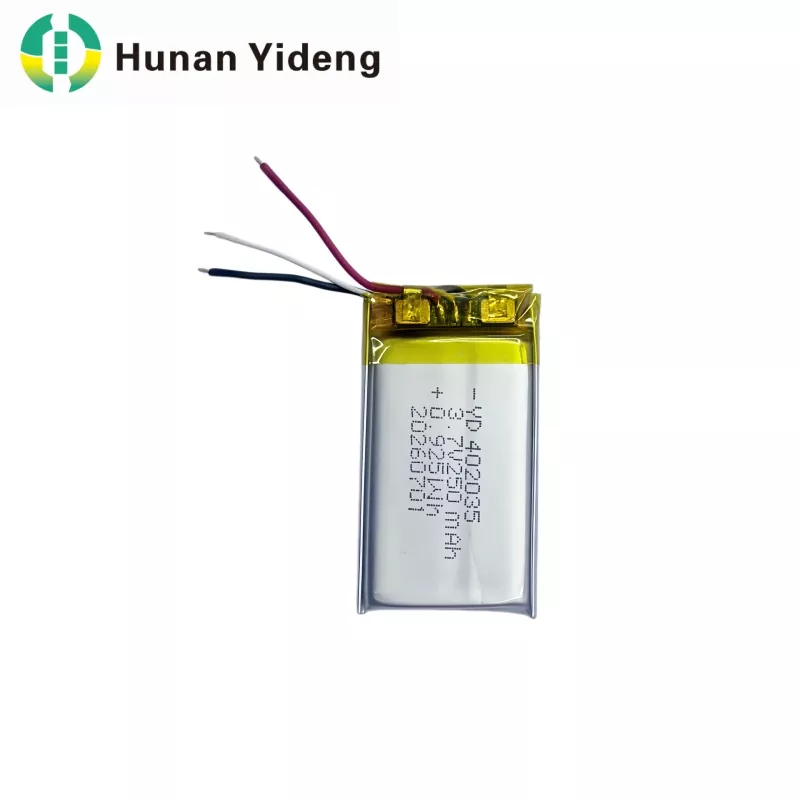 402035 3.7v 250mAh VR Smart Camera Li-polymeeriakku